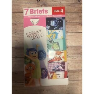 7-PACK Disney INSIDE OUT 2 Girls Underwear/Panty/ Briefs 100% Cotton Size 4